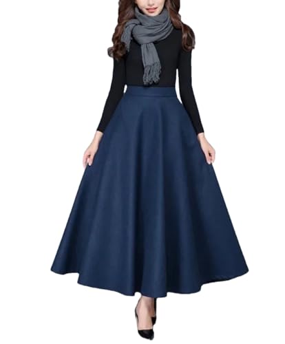 Women's High Waist Slim Long Skirt A-Line Large Swing Skirt