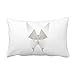 DIYthinker Bianco Butterfly astratta Origami modello tiro lombare del cuscino Inserire Cuscino regalo a casa Decor Divano