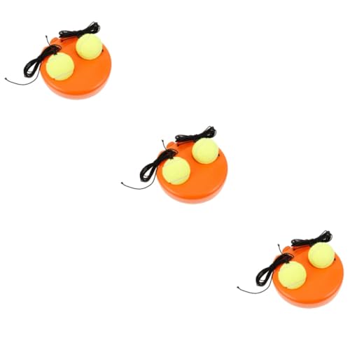 POPETPOP 3 Sets Tennis Training Base Men Women Tennis Accessory Reflex Coordination Tool Nylon Plastic Material