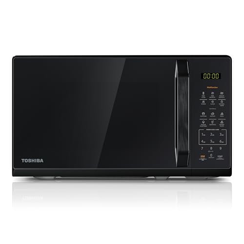 Toshiba Micro-ondes 20L MW3-EM20PE(BM), Micro-ondes sur Pied, 800W,6 Menus Automatiques, avec Éclairage LED Brillant, Noir