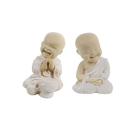 Wonderland ( Set of 2 Sitting Baby Monks Statue | Home & Garden Decor | Decorative Items| Buddha Statue| Monks|-image-23