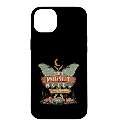 Moonlit Motel �o�^�t���C�T�C�� ���g�� �f�U�[�g���[�e�� �X�}�z�P�[�X iPhone 14 Plus �p