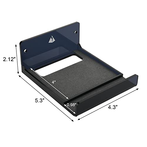 Txesign Wall Mount Holder For Fire Tv Cube 4K Apple Tv 4K Tv Mount Wall Shelf Acrylic Bracket Holder Stand W Remote Holder (Black Transparent) #TOP3