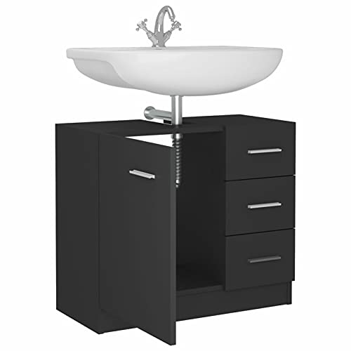 Tidyard-Armario-para-Lavabo-con-1-Compartimento-y-3-Cajones-Almacenamiento-Armario-Mobiliario-de-Bano-Aseo-Lavadero-Muebles-Robusto-Duradera-Aglomerado-63x30x54-cm-Gris