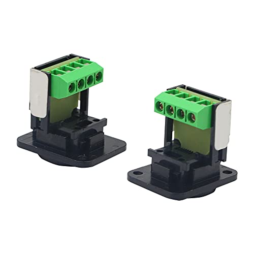 Conector RJ11 6P4C Panel D para Teléfono Negro miniatura 4