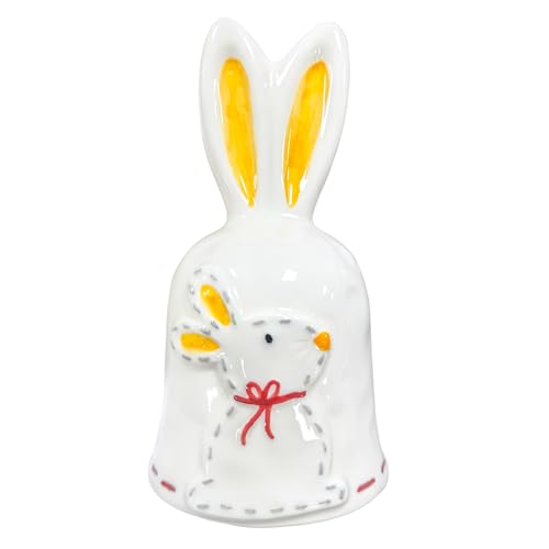 ACTOYS Campana de Pascua, Campana de Conejo, Campana de Mano, Campanillas de Cerámica, Decoracion de Pascua