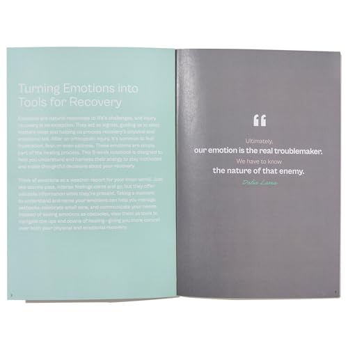 Image of Mental Health & Injury Recovery Workbook: Emotional Wellness Journal - Navigate Stress, Frustrating, Doubt, Anxiety, and Healing. Ideal Injury Recovery, Surgery, General Wellness or for Life's Untimely Setbacks. (Navigate Emotions)