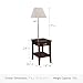 Leick Home Laurent End Table with Lamp, Solid Wood, with Drawer and Shelf, Chocolate Cherry, 10537