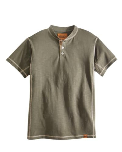 Venado Premium Short Sleeve Henley Shirt for Men - Mens Henley with Stretch Cotton
