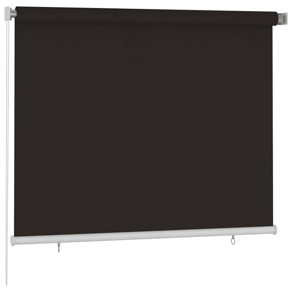 Estor enrollable exterior, 185 x 140 cm, color marrón HDPE