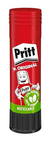 Pritt Klej w sztyfcie, bezpieczny i przyjazny dla dzieci klej do prac plastycznych, mocny klej do użytku w szkole i w biurze, 1x sztyft Pritt 22 g
