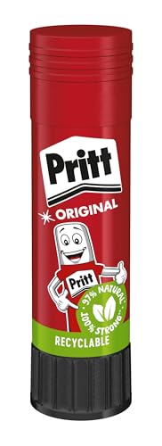 Pritt Klej w sztyfcie, bezpieczny i przyjazny dla dzieci klej do prac plastycznych, mocny klej do użytku w szkole i w biurze, 1x sztyft Pritt 22 g