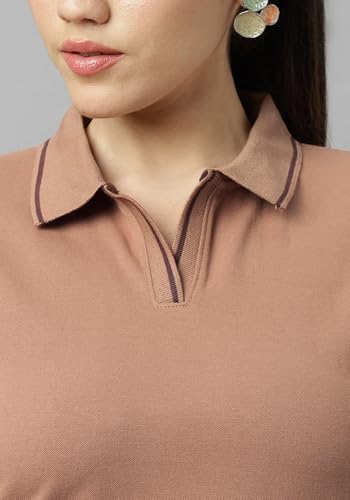 Image of Wear Your Opinion Womens Premium Pique Polo Collar Neck T-Shirt Womens Premium Pique Polo Collar Neck T-Shirt (Design: Tipped Polo)
