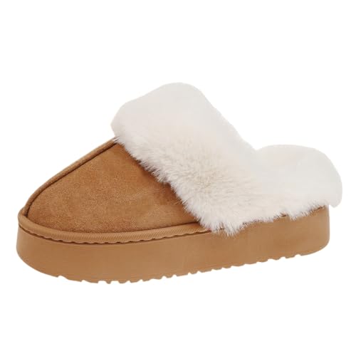 Women's Fluffy Home Comfy Winter Cute Warm Memory Foam Slippers Fluffy Winter House Shoes Indoor and Outdoor2