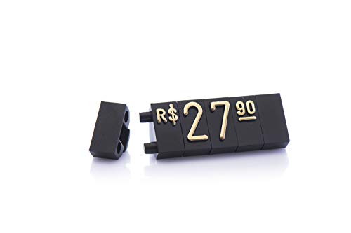 Kit De Preços Para Vitrine 170 Peças - Preto C/Dourado