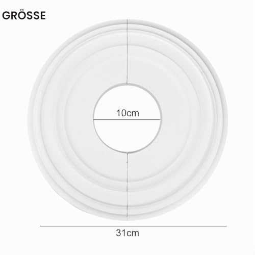 Anspruchsvolles 30,5 cm rundes Deckenmedaillon, um Ihren Beleuchtungsstil zu verbessern