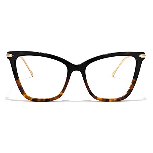 Zeelool Oversized Blue Light Blocking Glasses for Women, Butterfly Glasses Frame Eyeglasses with Clear Lenses Hilary FX0206