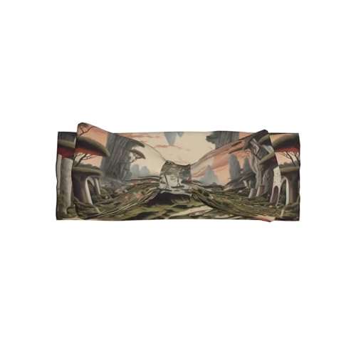 Surrealist Garden Printed baby bow headband - Soft and elastic material, suitable for newborns, babies, and toddlers