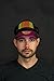 Nicky Bigs Novelties Clear Holographic Iridescent Mirrored Metallic Colored Plastic Sun Visor Tennis Beach Vegas Dealer Golf Hat, Oil Slick