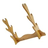 NUOLUX 楠竹製デスクトップフルート 刀剣ディスプレイスタンド 多機能収納ホルダー 堅牢で耐久性あり 家や店舗用コレクションオーガナイ