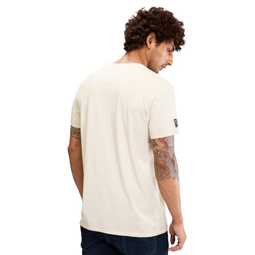 Image of Spykar Men's Slim Fit Round Neck Half Sleeve Solid Casual T-Shirt