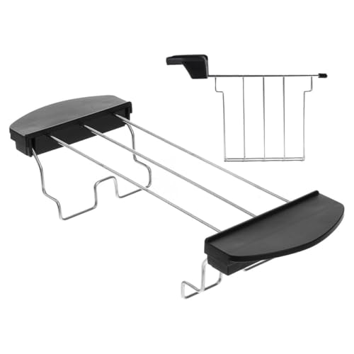 PRETYZOOM Rejilla para Tostar Pan y Porta Sándwiches 2 Piezas, Acero Inoxidable y Plástico Estable, Compacto y Antiadherente, Accesorio para Tostadora y Horno, Adecuado para Cocina