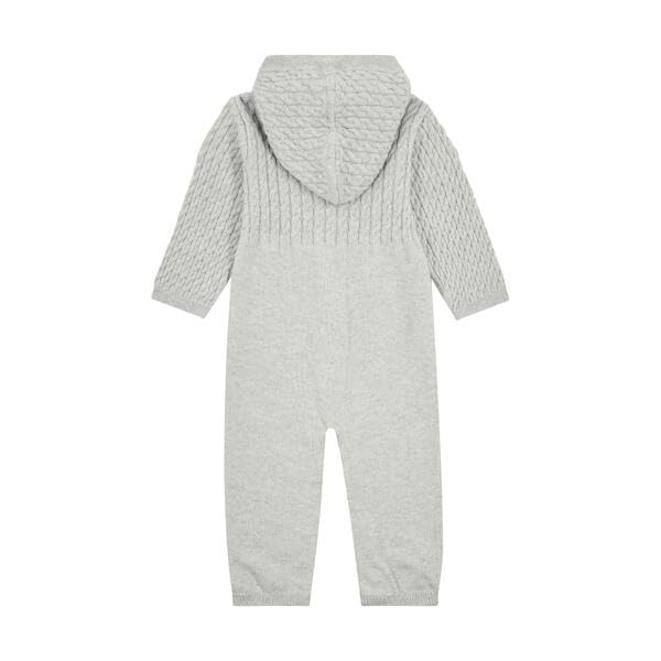 Steiff Strampler langarm EU Größe 74 harbor mist melange, Baby-Strampler, langarm Strampelanzug für Babys, Body langärmelig Einteiler, weicher und bequemer Wickel-Strampler, waschmaschinenfest