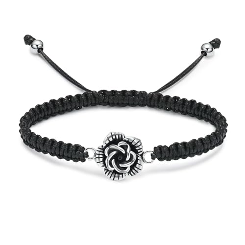 Urne souvenir bracelet de crémation rose, cadeau de deuil femme