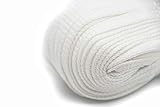 50 Meter lang NTS Nähtechnik 50m Flachkordel aus Polyester ohne Kern 8mm breit (Weiß)