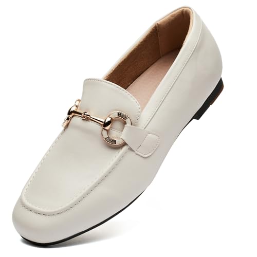 Image of DeYashopin Womens Loafers Shoes Fashion Low Heel Slip on Shoes Comfortable Driving Flats