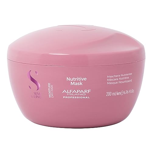 Alfaparf Milano Semi Di Lino Moisture Nutritive Mask for Dry Hair – Safe on Color Treated Hair – Sulfate, Paraben and Paraffin Free – Professional Salon Quality