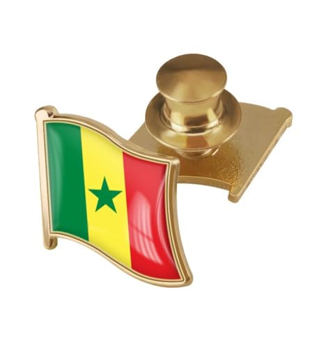 Image of vmcoatdu Country Flag Backs Locking Pin Keepers Locking Clasp Pin Badge International Travel Brooch Metal Alloy Souvenir Pin 0.75x0.7 Inch Small Pin