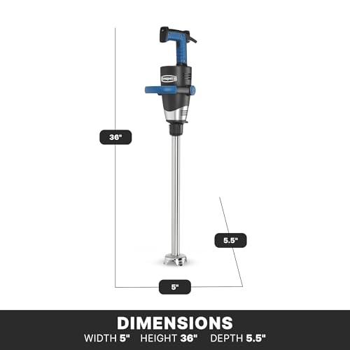 Image of Waring Commercial EvolutionX Immersion Blender, 1.5 Horsepower Motor, 21 inch Stainless Steel Shaft, Variable Speed, 50-Gallon Capacity, for Professional Hand Blender for Kitchens & Catering, WSB700X