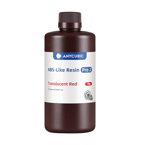 ANYCUBIC ABS-Like Resin Pro 2, Toughness Upgrade 3D Printer Resin, Low Odor 405nm UV-Curing Resin, High Precision and High-Success Rate Standard Photo