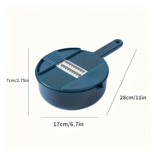 Cortador de verduras multifuncional 12 en 1 azul 9pcs miniatura 4