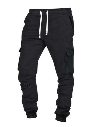 GORGLITTER Boy’s Cargo Pants Elastic Waist Casual Joggers Utility Pants with Pockets