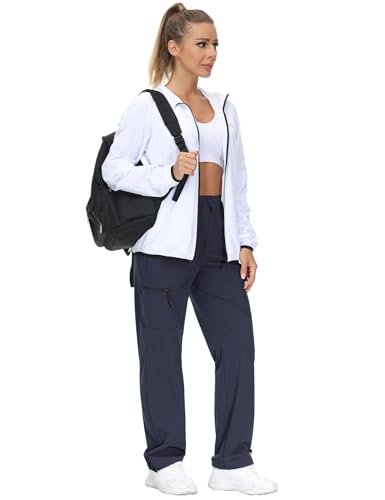 Rapbin Wanderhose Damen Cargohose 2026 Leichte Sommer Outdoorhose Schnelltrockend Atmungsaktiv Trekkinghose mit Taschen