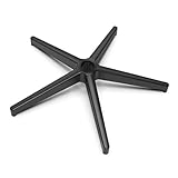 San Marco Base in Acciaio per Sedia da Ufficio o Poltrona da Gaming, Nero opaco, a 5 Braccia, Portata Fino a 150 Kg., Finitura Antiruggine Opaca, molto Resistente