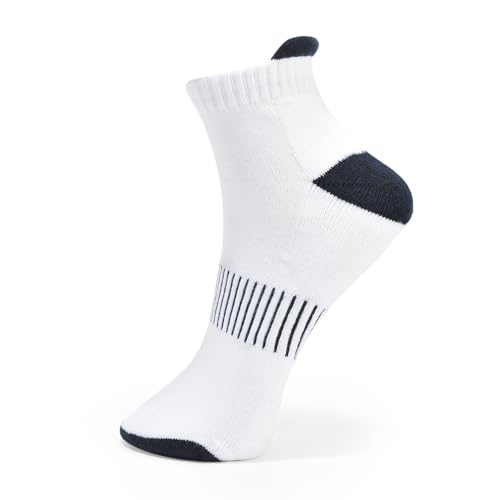 4 Pairs Cotton Anti-Blister Low Cut Cushioned Breathable Running Athletic Ankle Tab Running Socks for Men Women