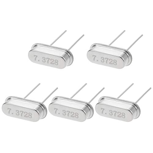 sourcing map DIP Quartz Crystal Oscillators Resonators 7.3728MHz HC-49S Replacements 5 Pcs
