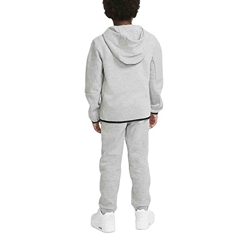 Nike Sportswear Tech Fleece Hoodie and Pants Set (Toddler/Little Kids) Dark Grey Heather2