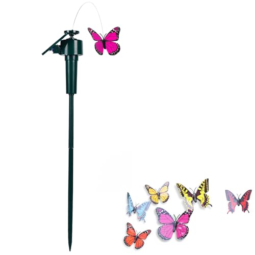 SEIWEI Butterfly Garden Solar/Battery Powered Decorative Flying Fluttering Butterflies For Garden Yard Plants Flowers Patio Landscape Decor (Random Color)