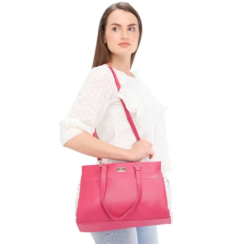 Image of Caprese Shane Satchel Bag, Large | Sleek Solid Designed Shoulder Bag for Women with Adjustable Sling Strap | Easy Back Access Pocket & Spacious | Perfect for College & Office Use