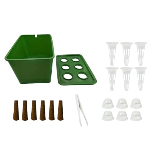 WIIYENA Kit di coltivazione idroponica autoirrigante per giardino di erbe aromatiche, sistema completo di coltura dell'acqua con scatola per piantare, bianco