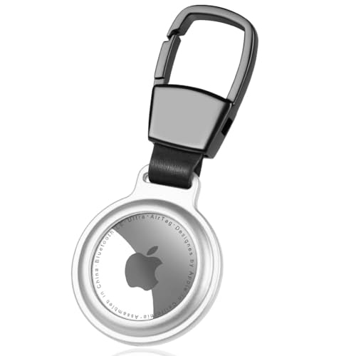 AXFEE Airtag Case, Schutzhülle Magnetisch, GPS Anti-Lost Anhänger Zubehör, Schutz Hülle Schlüsselanhänger für Airtag Hülle, Metall AirTag Schutzhülle für Schlüssel Gepäck Brieftasche Haustierortung