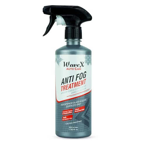 Image of Wavex Anti Fog Treatment for Car Interior Glass, Helmet Visor & Spectacles | Prevents Fogging & Condensation | Clear Streak-Free Visibility | Interior Use Only | 500ml