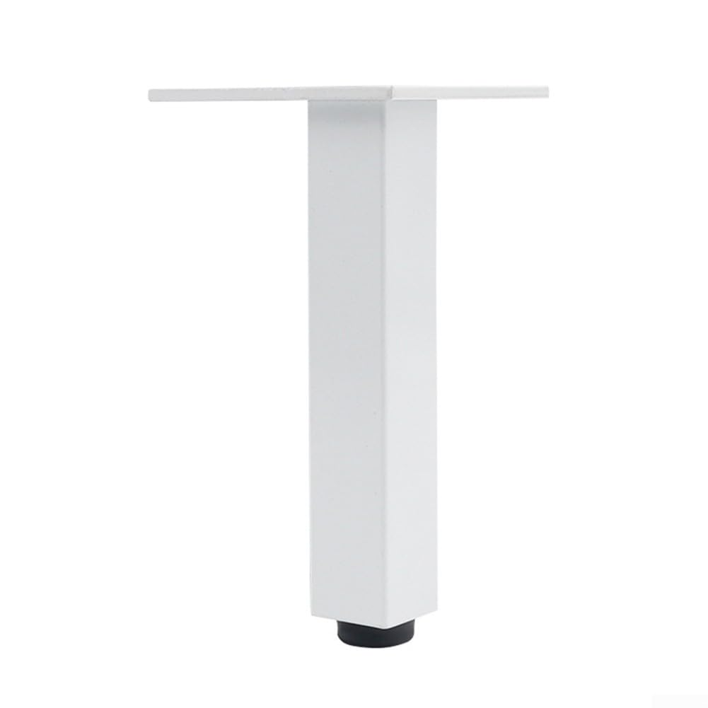 Gambe per Tavolo in Acciaio 4 Regolabili Nero Gambe per Tavolo(20cm 157 White*4)