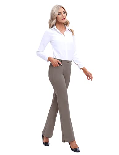 Ewedoos Dress Pants Women Stretchy Work Pants for Women with Pockets Dress Pants Tummy Control Office Casual 31"/ 29"2