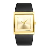 スクエア 腕時計 メンズ 本革ベルト アナログ表示: 防水 おしゃれ 日本製クォーツ カジュアル ビジネス ファッションアクセサリー - 誕生日 父の日 バレンタインデー クリスマス プレゼント