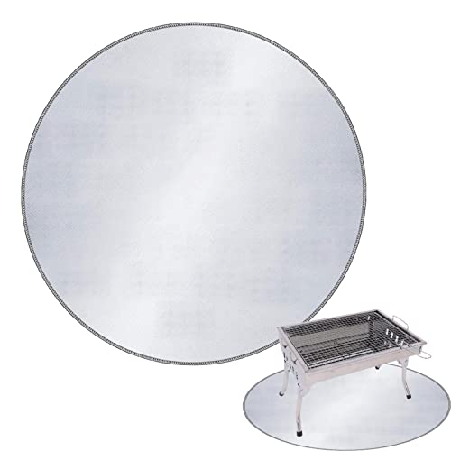 Sob o tapete da grelha,32in Portable Deck Mats for Grill - proteção pátio para centro cozimento grel
